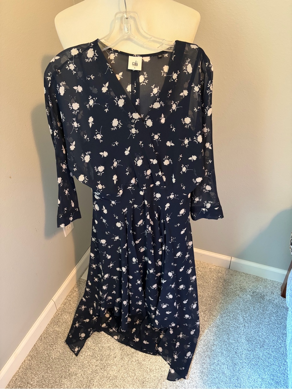 Cabi Navy Floral Dream Dress #5575